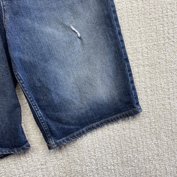 Y2K Calvin Klein Jeans W30 Straight Short Denim Shirts Distressed Medium Wash - Picture 4 of 14